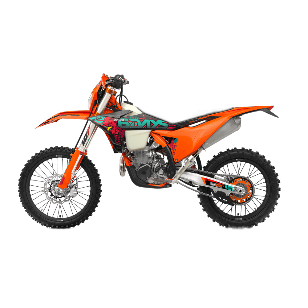 KTM 300 EXC 6 Days 2-stroke enduro motorcycle side profile