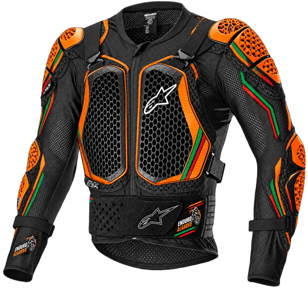 Alpinestars body armour with Enduro Algarve branding