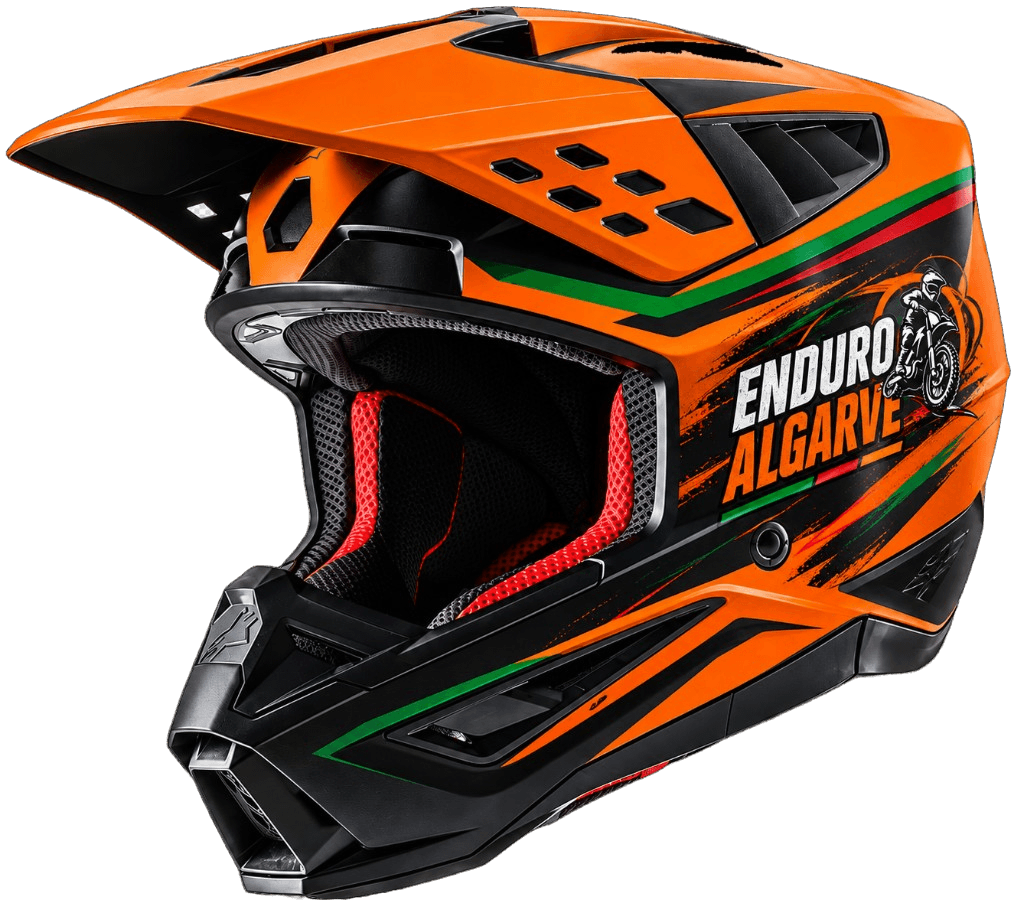 Enduro Algarve branded helmet